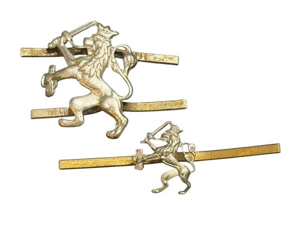 Dutch set of white lion badges State Police