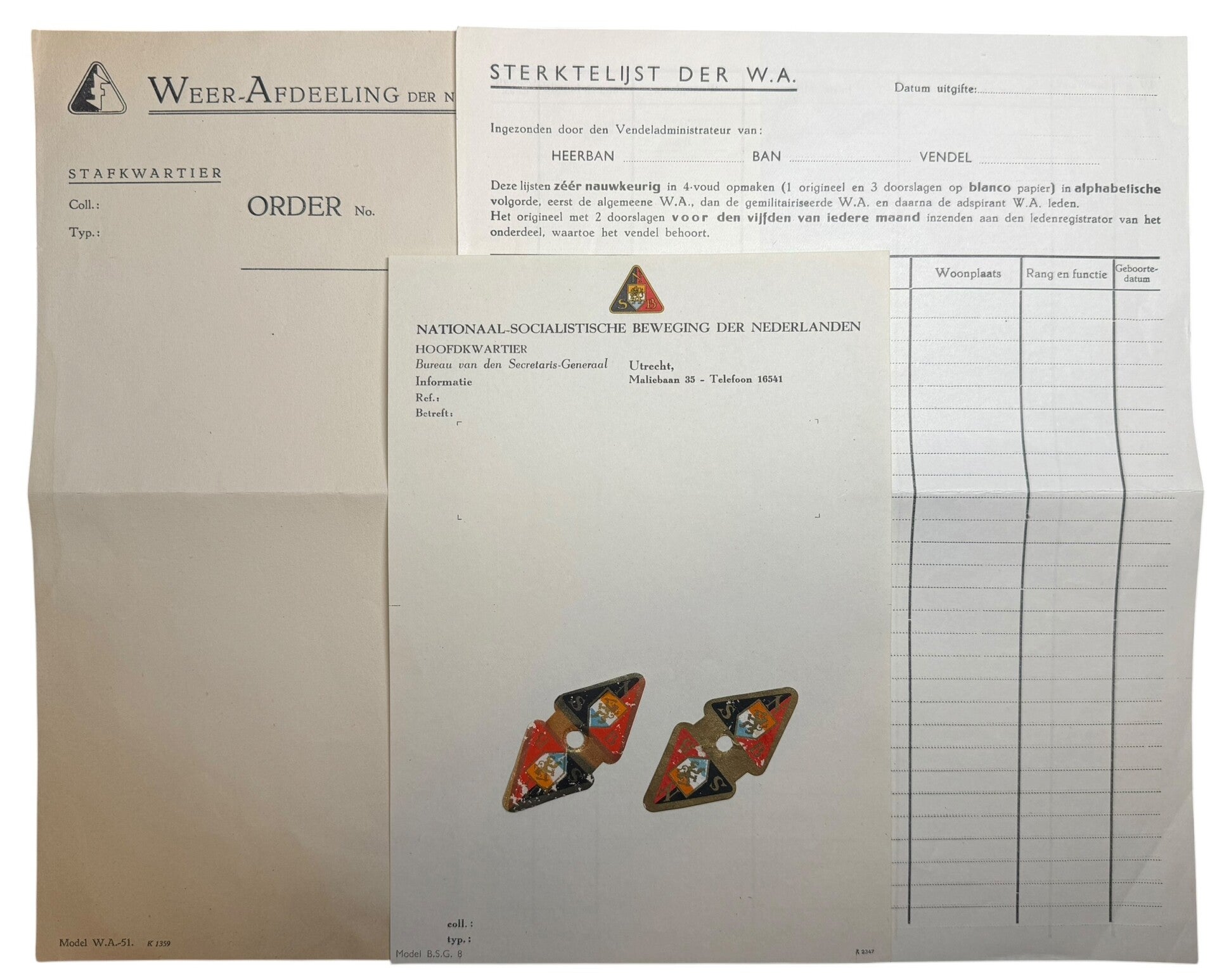 Dutch NSB WWII set