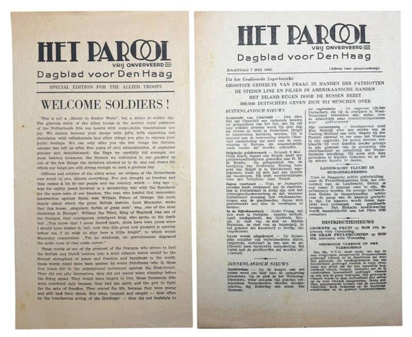 Dutch resistance newspapers 'Het Parool' Den Haag