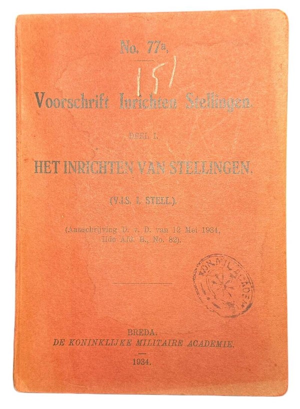 Dutch Manual 'Inrichting stellingen' No.77a on name
