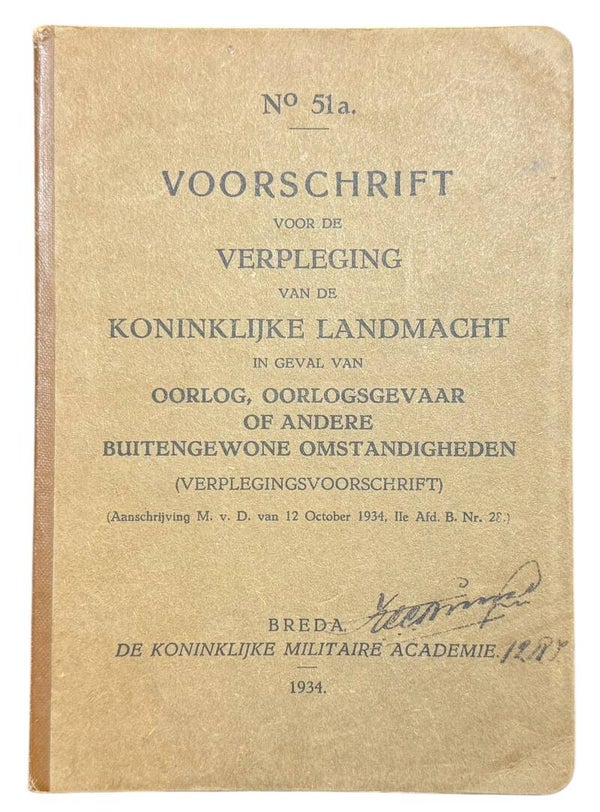 Dutch Manual 'Voor den verpleeging' No.51a