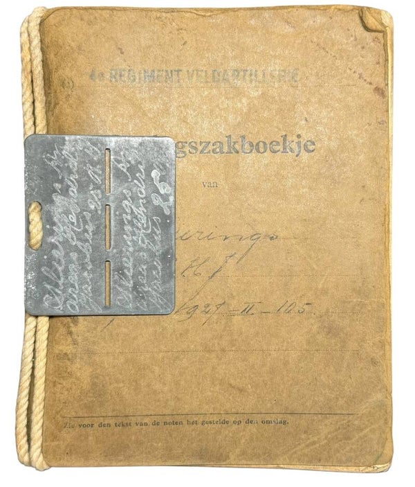 Dutch 'Oorlogszakboekje' 4th regiment field artillery Leiden