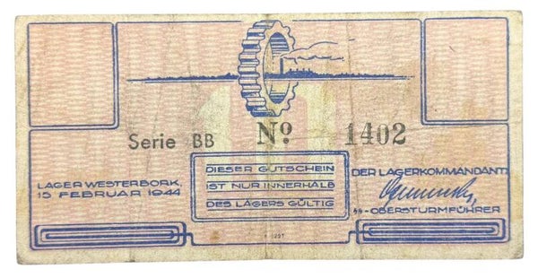 Dutch Westerbork camp money 10 cent