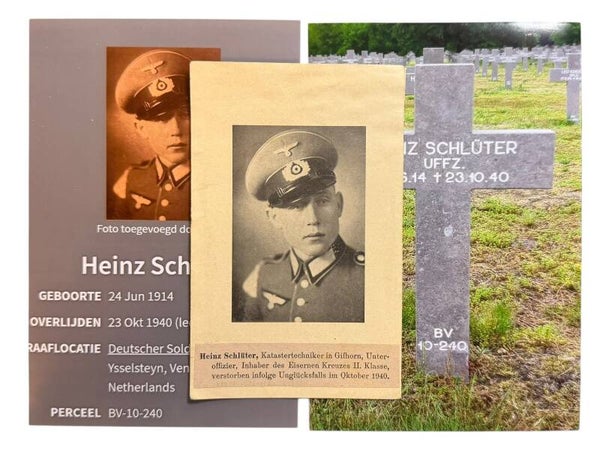 German memorial card buried at IJsselstein