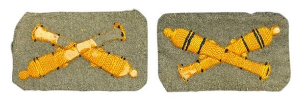 Dutch set of artillery emblems