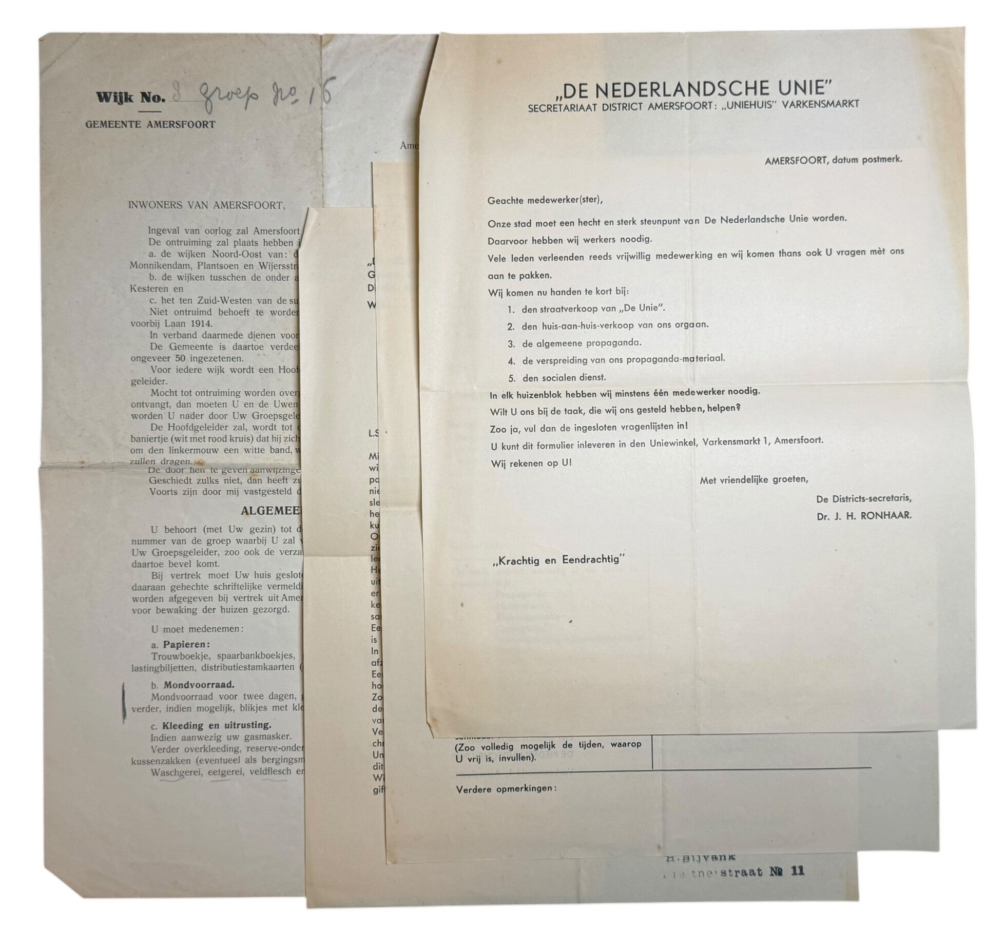 Dutch Union document set from Amersfoort