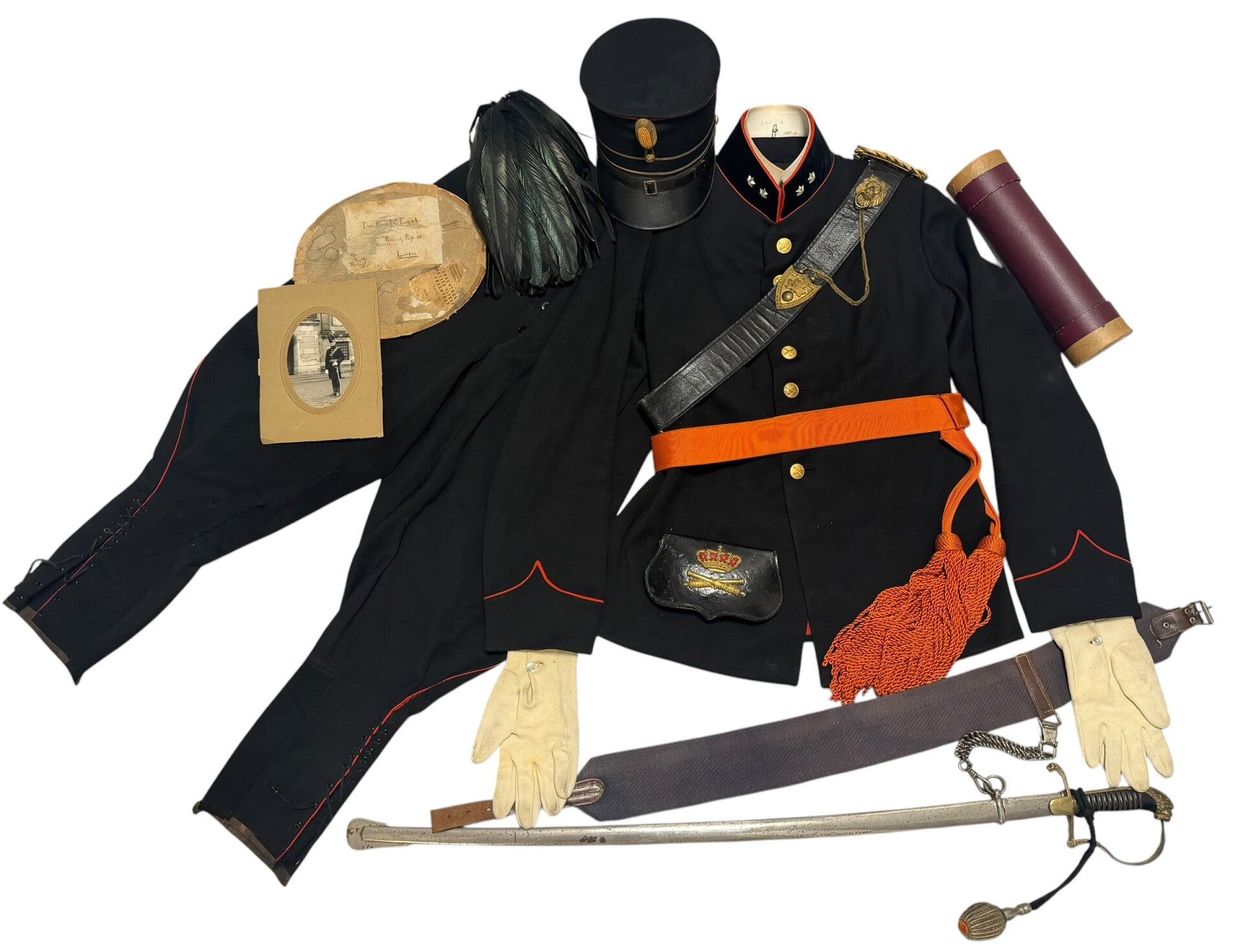Dutch 1st Lieutenant gala uniform set pre 1940