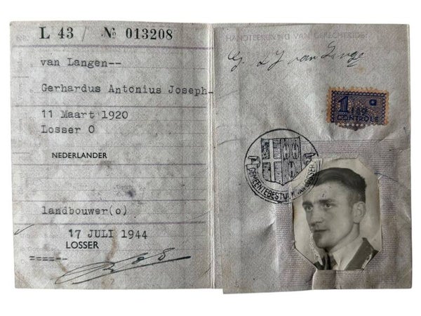 Dutch 'Persoonsbewijs' from Losser with special stamp