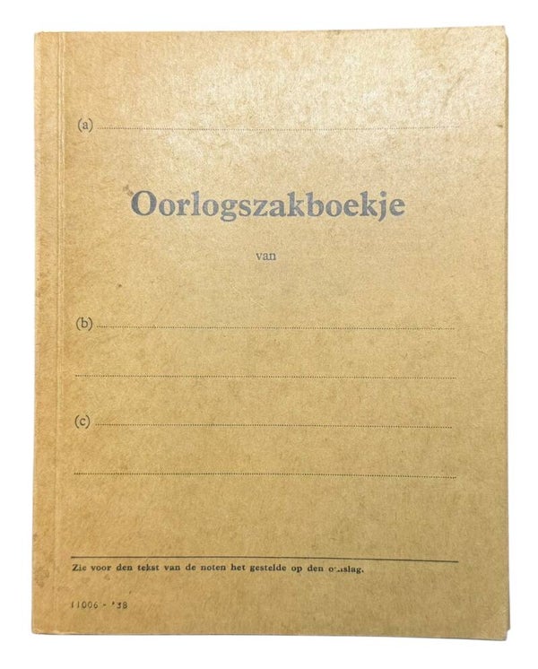 Dutch Blank  'Oorlogszakboekje' pre 1940