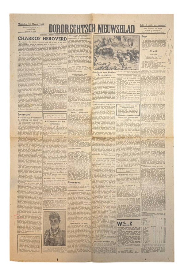 Dordrecht Newspaper 15 March 1943