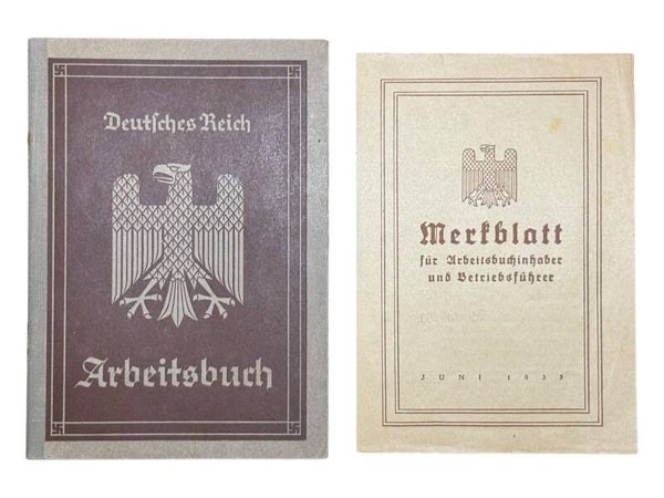 Arbeitsbuch + Merkblatt 1936