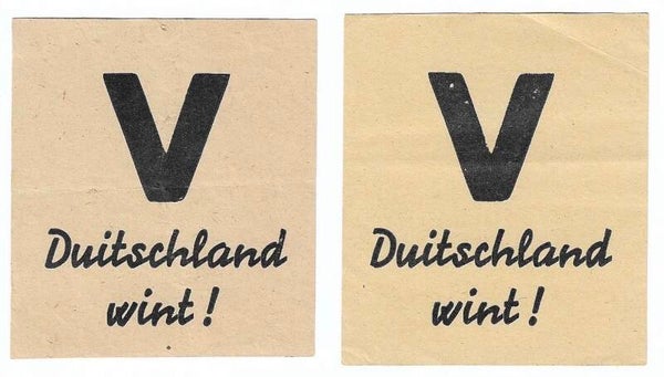 Dutch flyer set "V Germany wins"