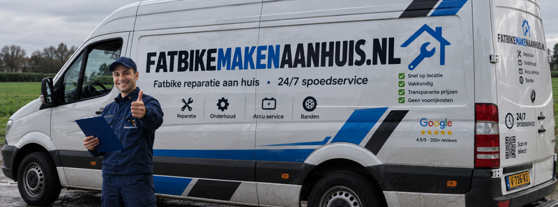 Servicebus van Fatbike Maken Aan Huis voor fatbike reparatie aan huis