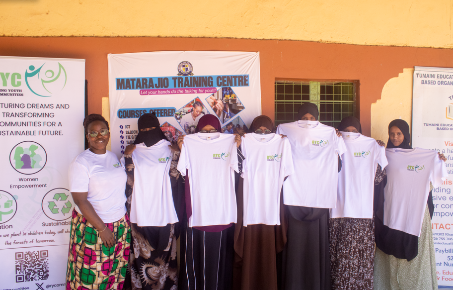 Young people participating in digital literacy training in Rhamu, Mandera County