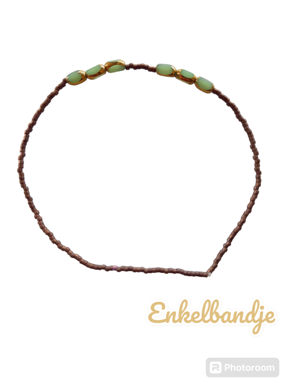 Enkelbandje Barok Brown green