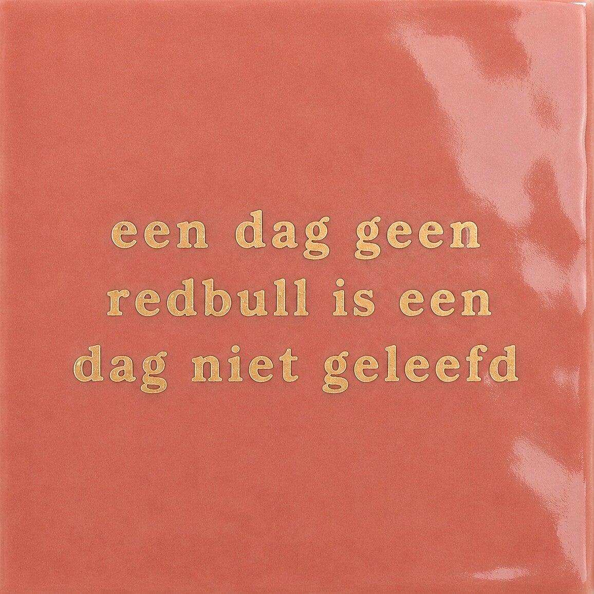 Redbull tegeltje roze/goud