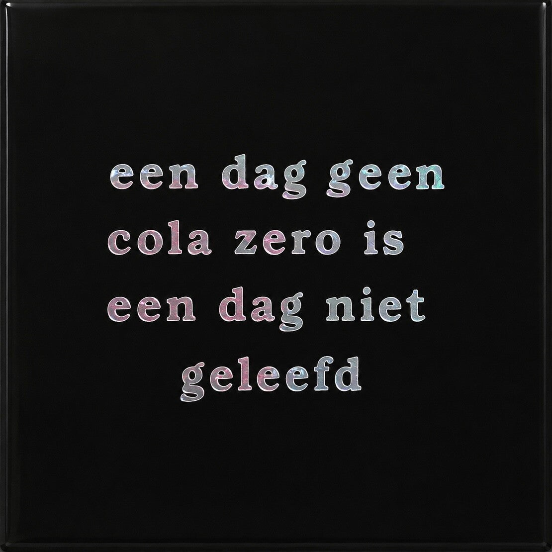 Cola zero tegeltje zwart/zilver
