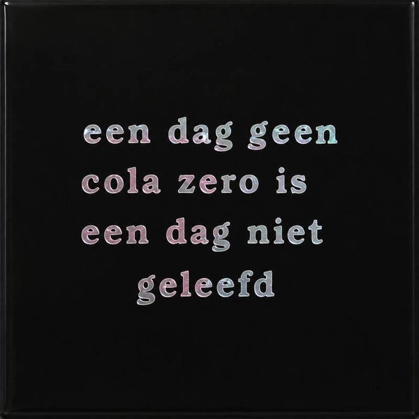 Cola zero tegeltje zwart/zilver