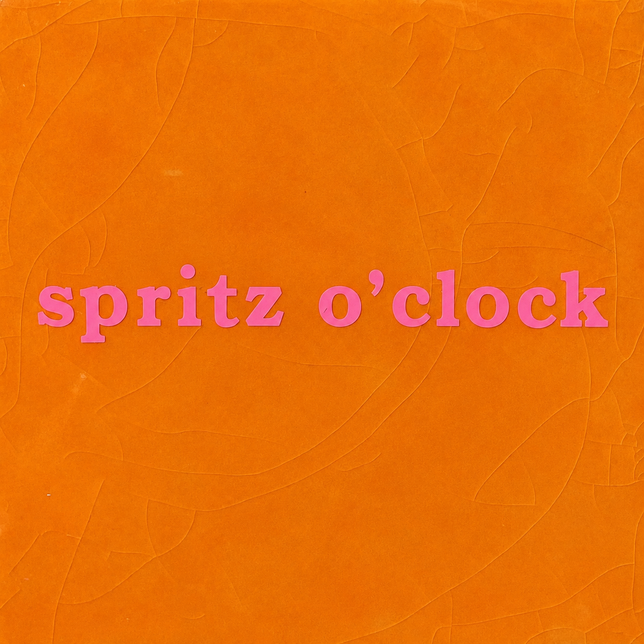 spritz o’clock tegeltje oranje/roze