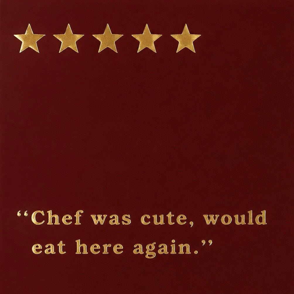 Chef tegeltje rood/goud