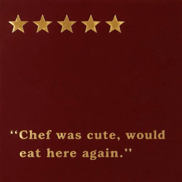 Chef tegeltje rood/goud
