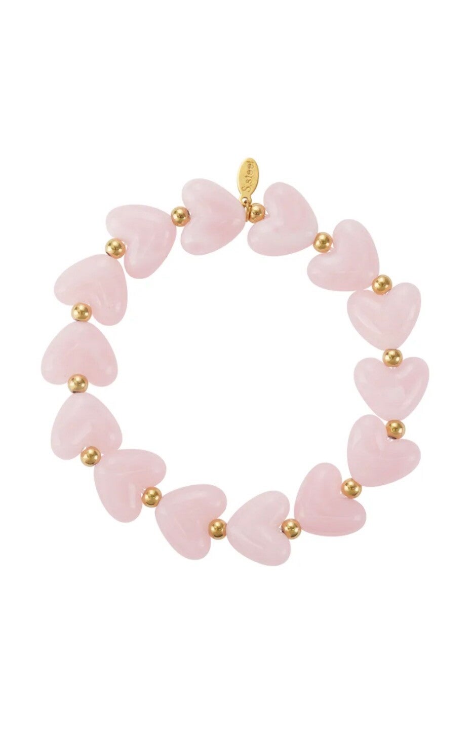 Pink heart armband