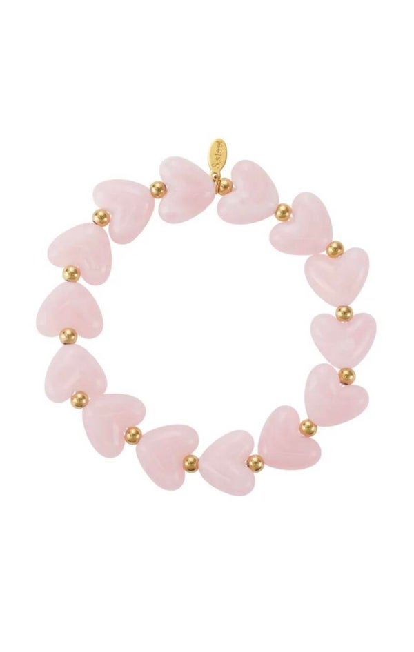 Pink heart armband