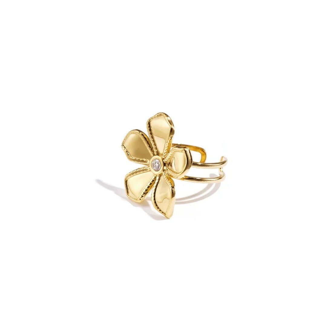 Petal ring goud
