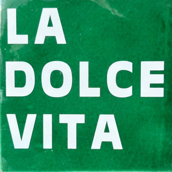 La dolce vita tegeltje groen/wit