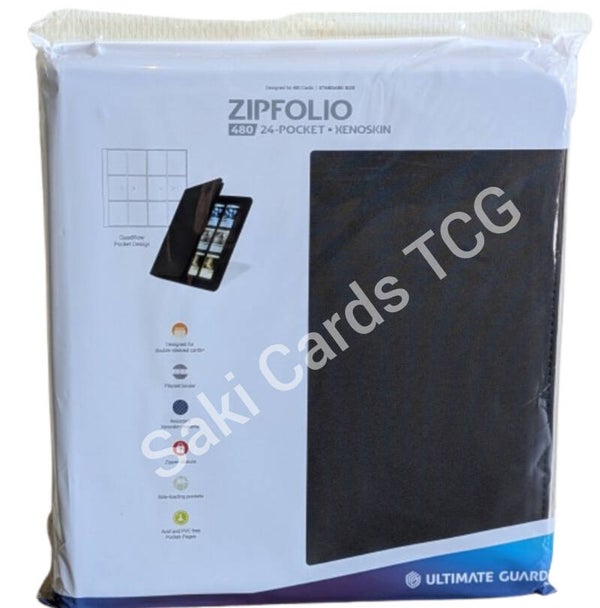 Ultimate Guard Zipfolio 480 24-Pocket Xenoskin Black