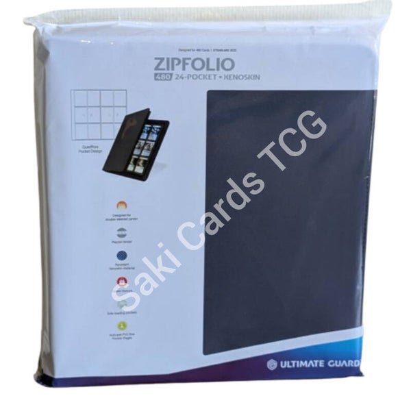 Ultimate Guard Zipfolio 480 24-Pocket Xenoskin Blue
