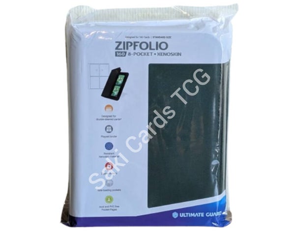 Ultimate Guard Zipfolio 160 8-Pocket Xenoskin Black