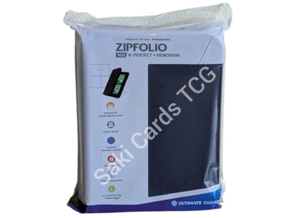 Ultimate Guard Zipfolio 160 8-Pocket Xenoskin Blue