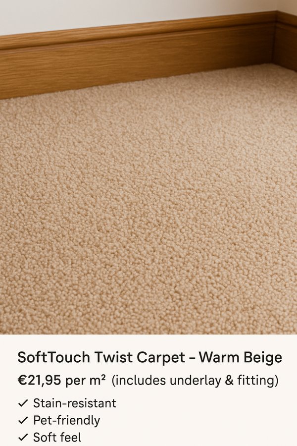 SoftTouch Twist Carpet – Warm Beige