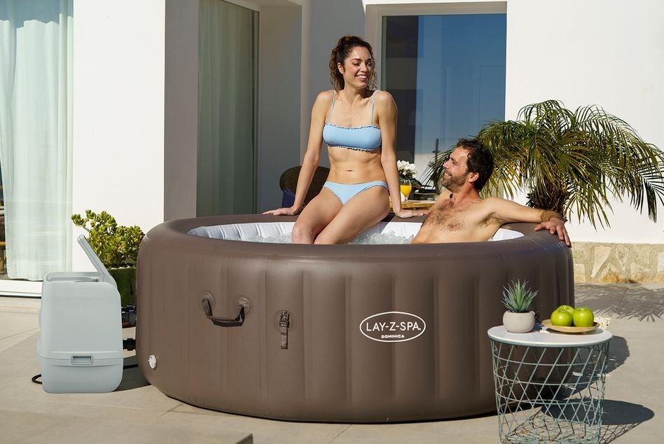 LAY-Z-SPA® Energiespar Whirlpool Dominica HydroJet™ mit App-Steuerung, für 6 Personen Ø 196 x 71 cm