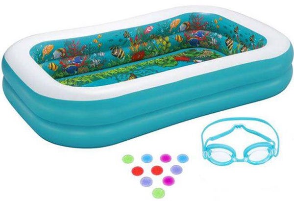 Family Pool 3D Undersea Adventure™ 262 x 175 x 51 cm, eckig