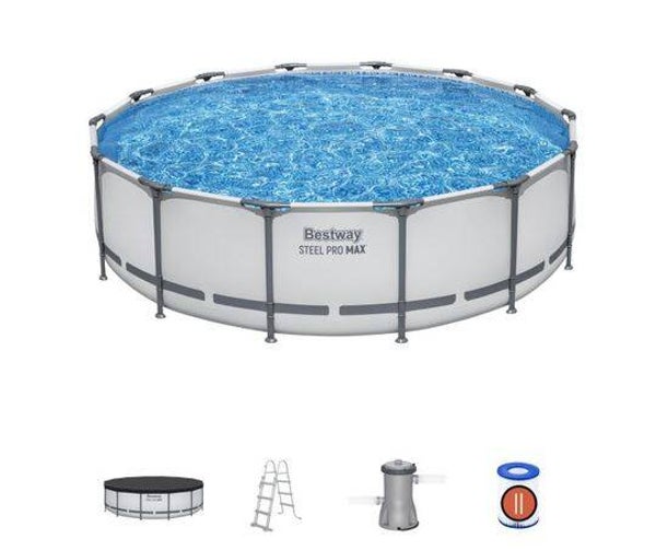 Steel Pro MAX™ Frame Pool mit Filterpumpe Ø 427 x 107 cm