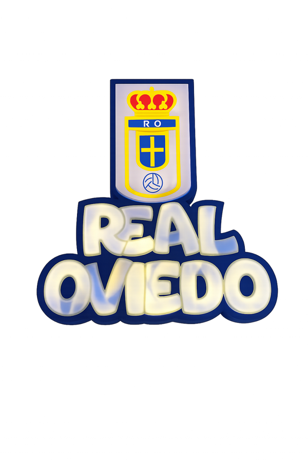 Lámpara LED 3D Personalizada – Real Oviedo