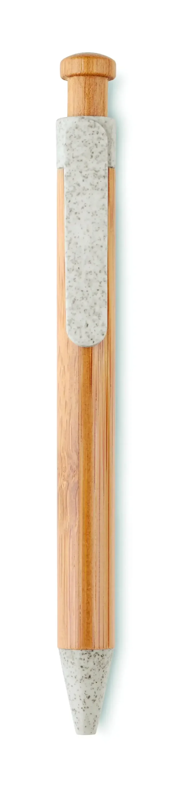 Bolígrafo automático de bambú (Colores)