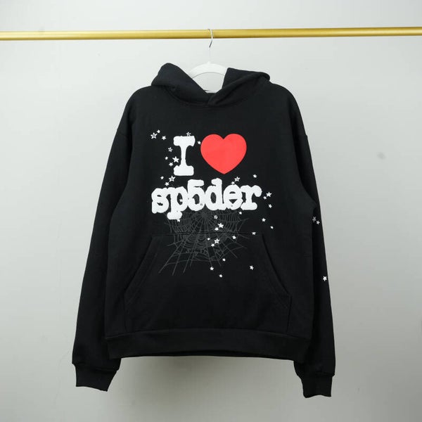 Authentic Vintage Streetwear Cotton | Black I Heart Sp5der Hoodie