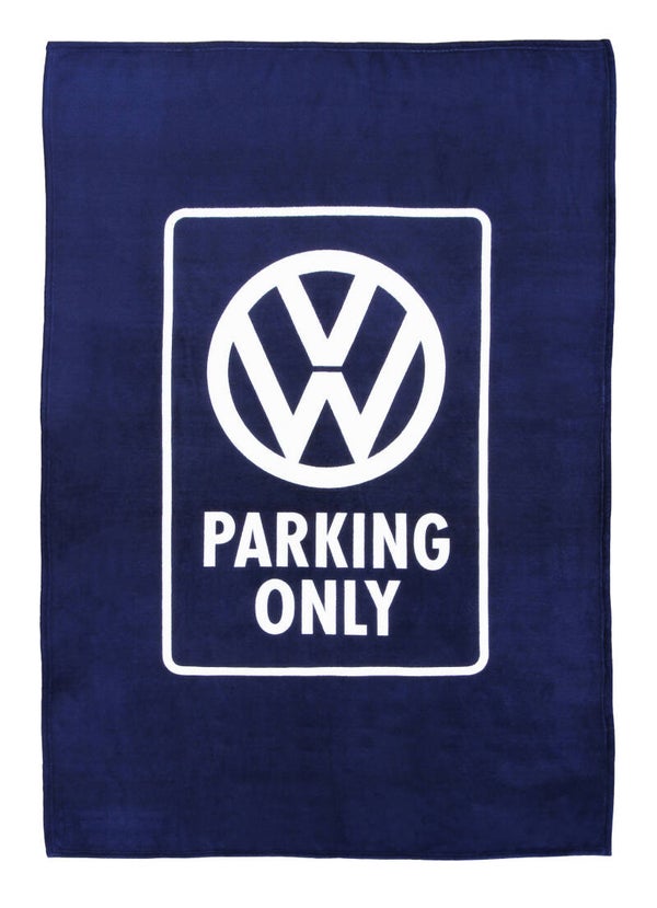 VW  Fleece Deken 150x200cm - only  parking/Blauw