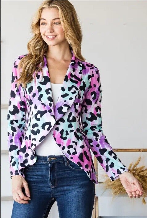 BLAZER PANTER PRINT MULTI COLOR
