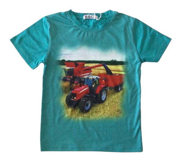 T-shirt met tractor H298