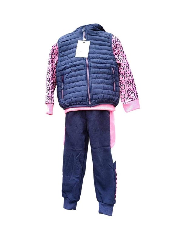 3delig jogging pak Girl blauw rose