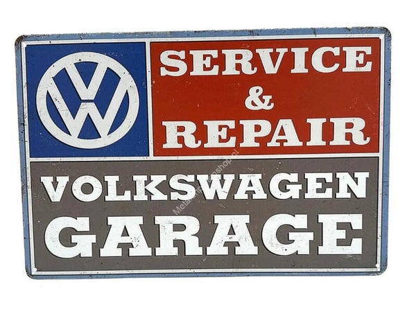 Metaalbord VW service en repair