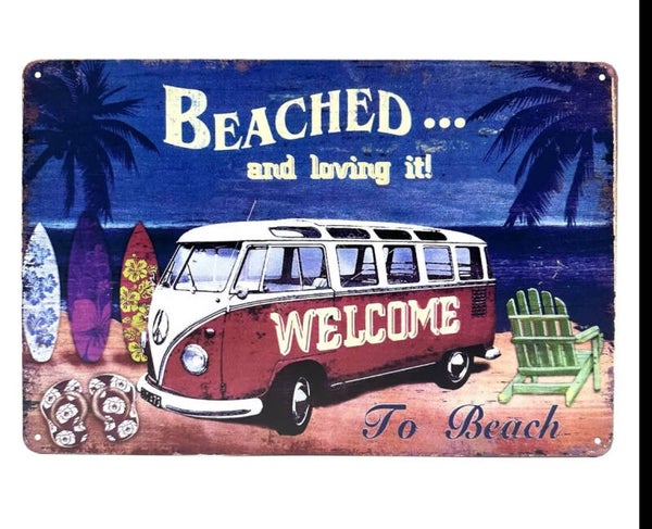 Metaalbord beached T1