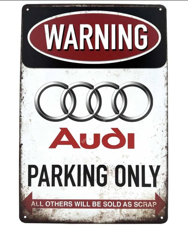 Metaalbord parking only