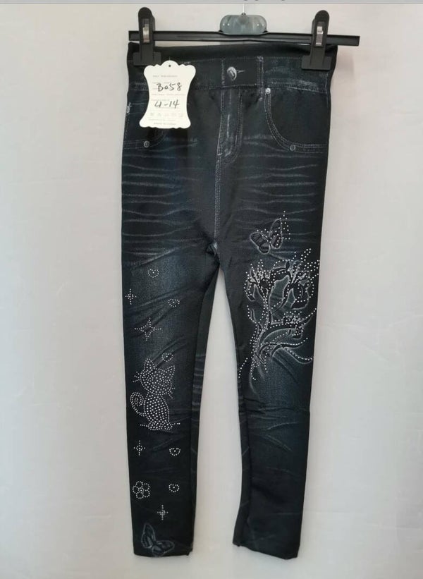 Gevoerde legging vlinder kat zwart