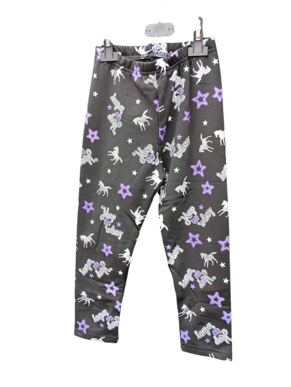 Legging paard met ster lila