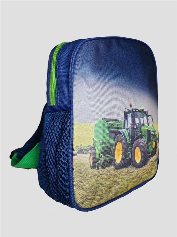 Donkerblauw/ groen rugzak met tractor RS09
